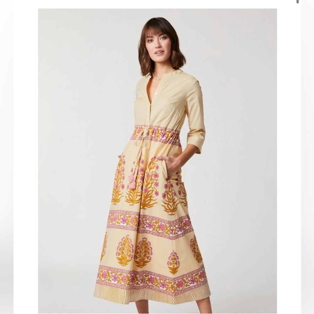 Spartina Kennedy 3/4 sleeve shirt dress Sz L